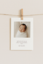 Load image into Gallery viewer, Baby announcement card