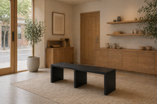 Load image into Gallery viewer, Black modern bench | Solid wood