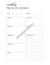 Load image into Gallery viewer, Weekly meal planner printable