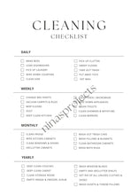 Load image into Gallery viewer, Cleaning checklist printable