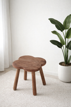 Load image into Gallery viewer, Dark wood stool