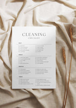 Load image into Gallery viewer, Cleaning checklist printable