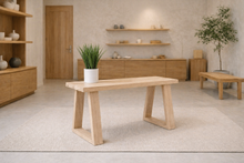 Load image into Gallery viewer, White oak bench