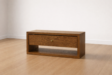 Load image into Gallery viewer, Dark wood oak bench