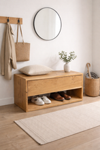 Load image into Gallery viewer, White Oak storage bench