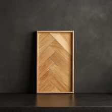 Load image into Gallery viewer, Herringbone white oak tray