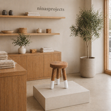Load image into Gallery viewer, Teak wood stool