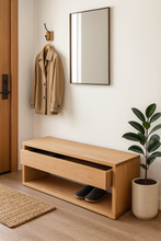 Load image into Gallery viewer, Custom sized oak bench