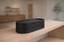 Load image into Gallery viewer, Black concrete oval