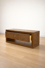 Load image into Gallery viewer, Dark wood oak bench