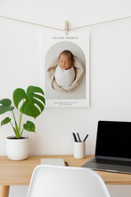 Load image into Gallery viewer, Arched baby announcement card