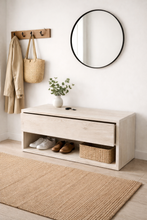 Load image into Gallery viewer, White washed oak storage bench