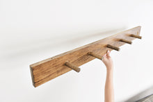 Load image into Gallery viewer, Dark wood Peg hooks