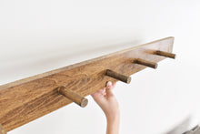 Load image into Gallery viewer, Dark wood Peg hooks