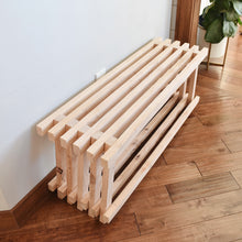 Load image into Gallery viewer, Slat wood bench