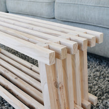 Load image into Gallery viewer, Slat wood bench