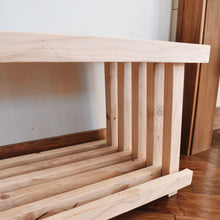 Load image into Gallery viewer, Slat wood bench