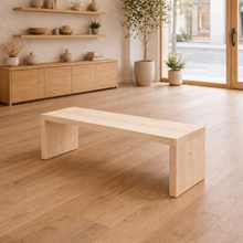 Load image into Gallery viewer, Natural pine bench
