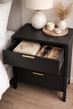 Load image into Gallery viewer, Black nightstand set
