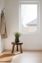 Load image into Gallery viewer, Dark walnut stool
