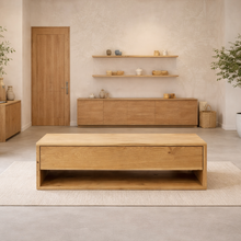 Load image into Gallery viewer, White Oak storage bench
