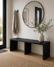 Load image into Gallery viewer, Black modern bench | Solid wood
