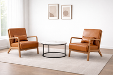 Load image into Gallery viewer, Brown accent chair
