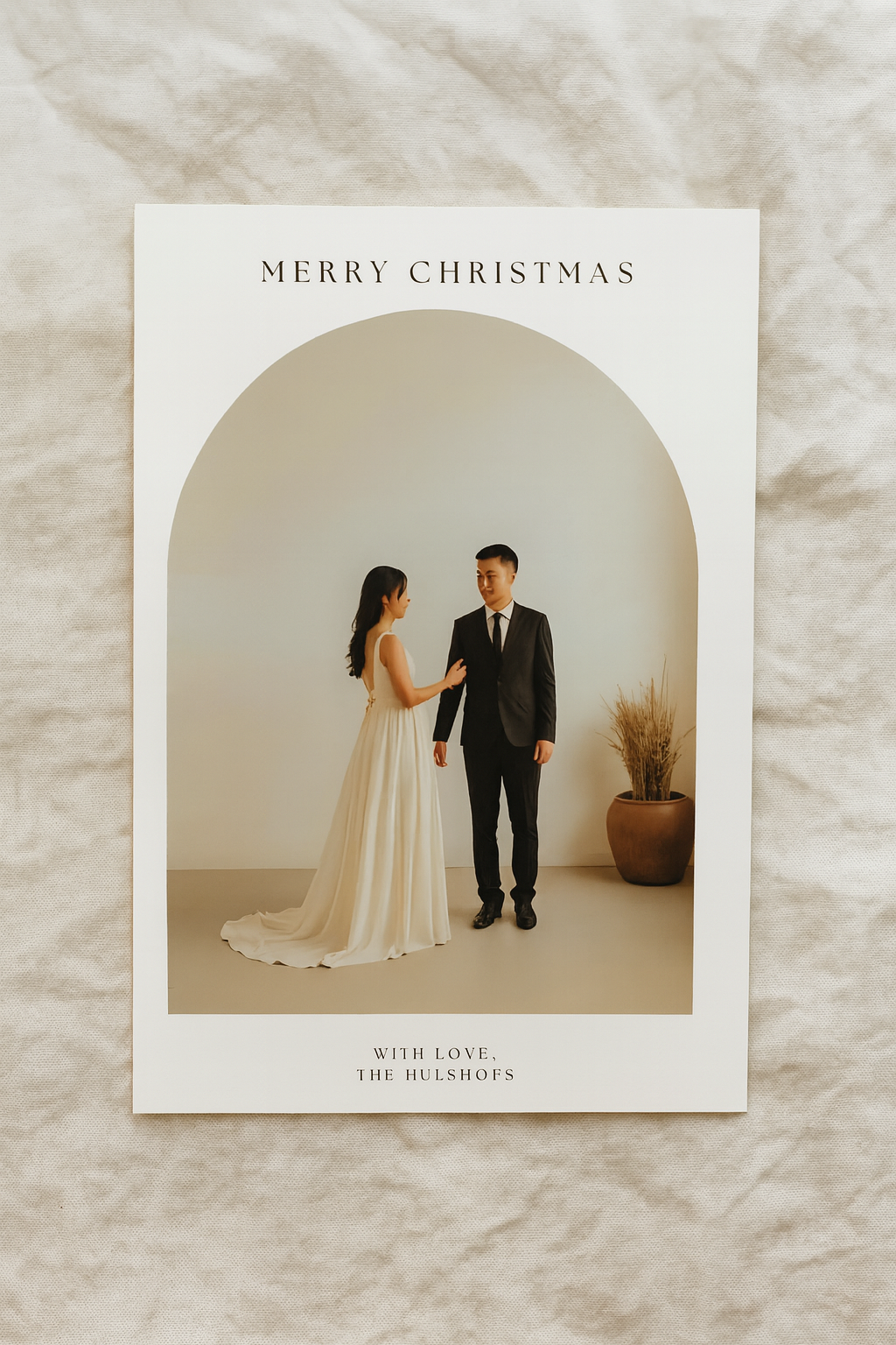 Arch Christmas card template