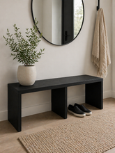 Load image into Gallery viewer, Black modern bench | Solid wood
