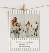 Load image into Gallery viewer, Striped Christmas card template
