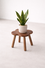 Load image into Gallery viewer, Dark wood stool
