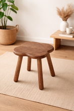 Load image into Gallery viewer, Dark wood stool
