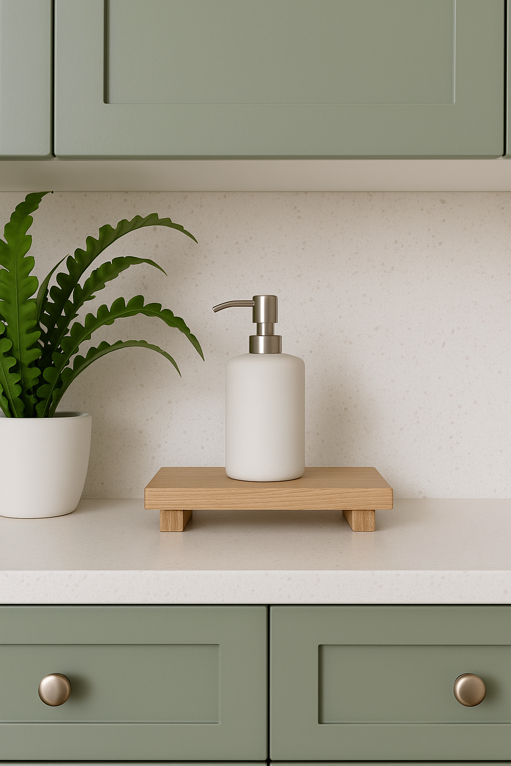 White oak pedestal tray