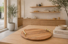 Load image into Gallery viewer, Round Charcuterie board
