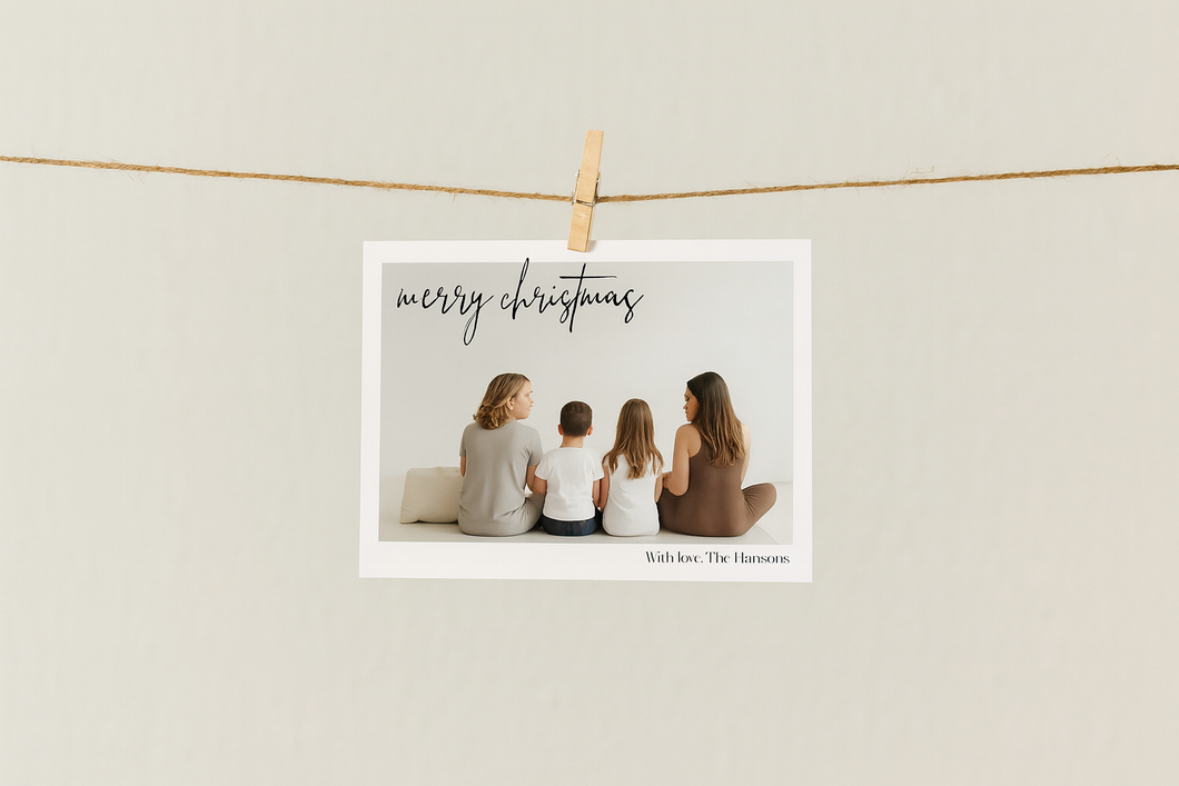Simple Christmas card template