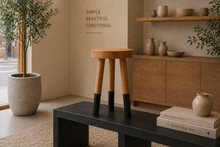 Load image into Gallery viewer, Teak wood stool
