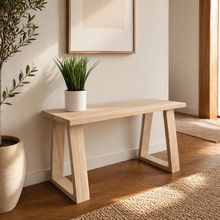 Load image into Gallery viewer, White oak bench
