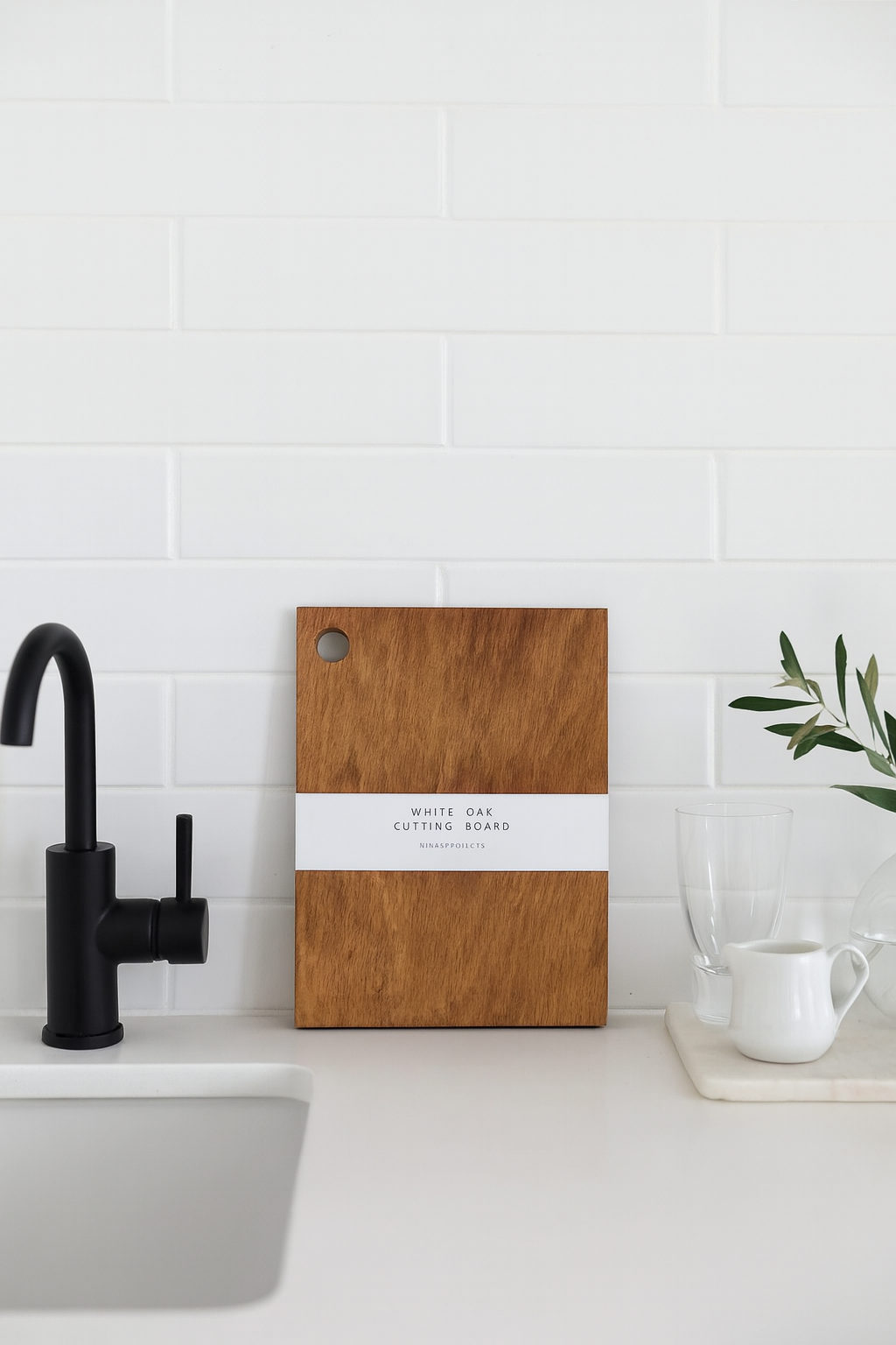 White oak cutting board || new