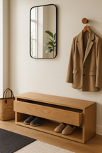 Load image into Gallery viewer, Custom sized oak bench
