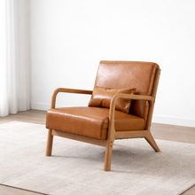Load image into Gallery viewer, Brown accent chair
