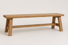 Load image into Gallery viewer, Oak minimalist bench

