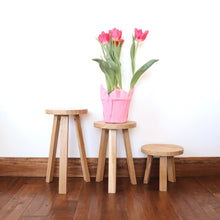 Load image into Gallery viewer, White oak stools || new furniture
