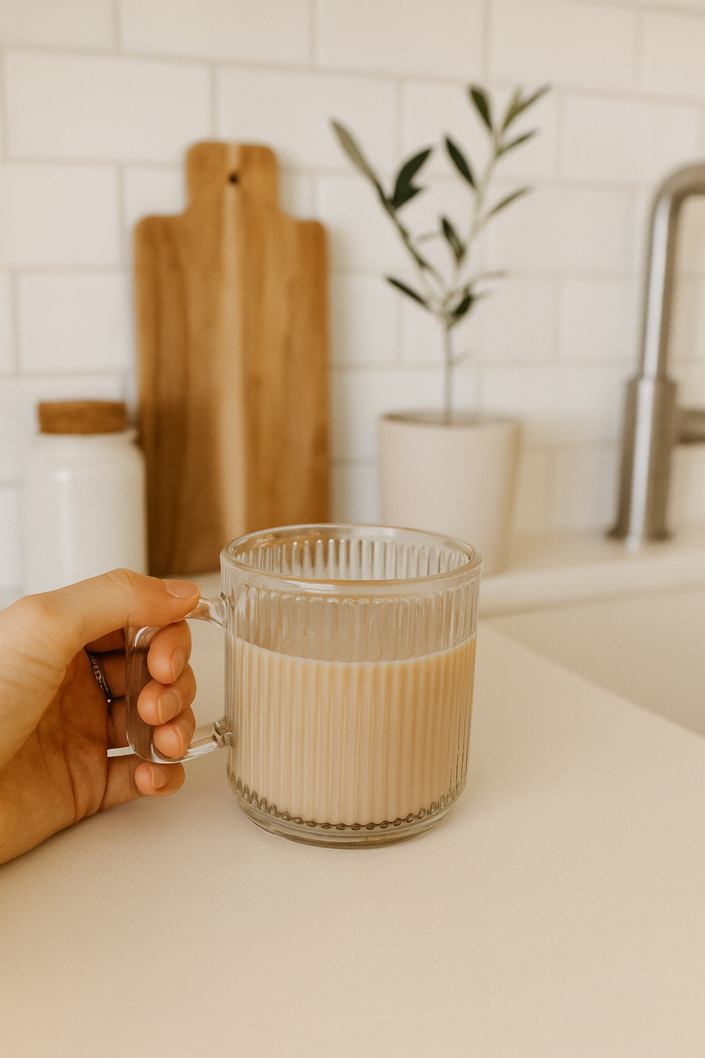 Ribbed coffee mug || new