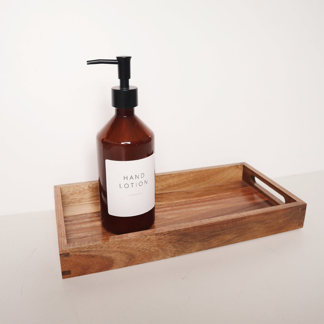 Dark wooden tray || new