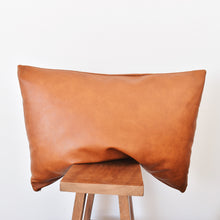 Load image into Gallery viewer, Faux leather pillow cover
