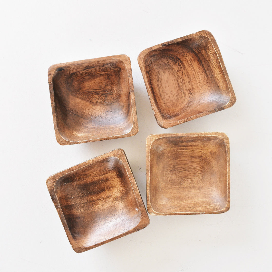 Set of 4 wooden bowls || new