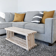 Load image into Gallery viewer, Slat wood bench || furniture
