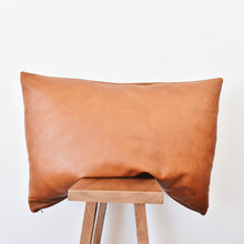 Load image into Gallery viewer, Faux leather pillow cover
