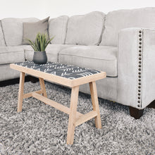 Load image into Gallery viewer, White oak bench with cushion || furniture
