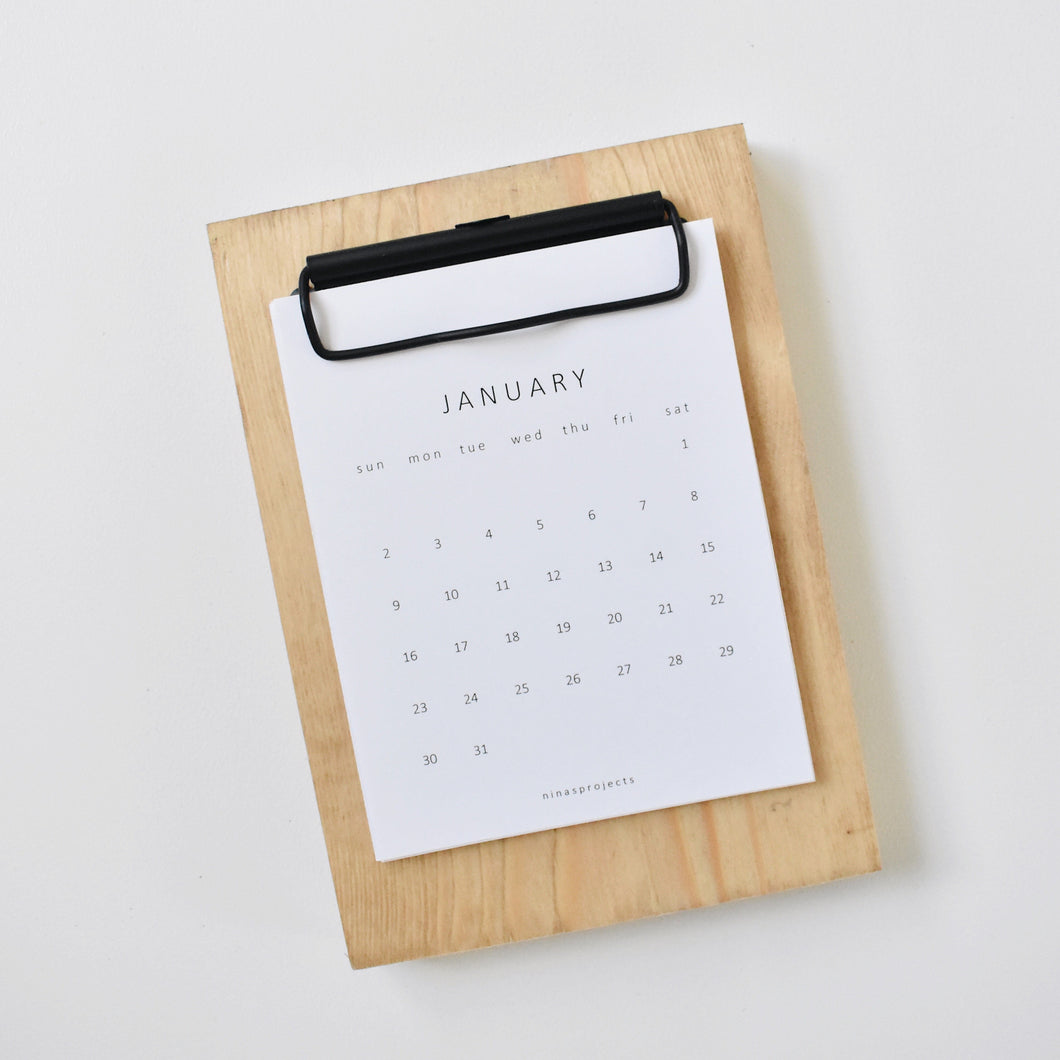 2025 Clip board calendar